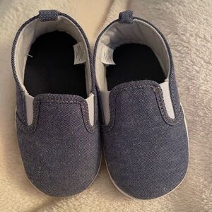 First Impressions Baby Navy Fabric Shoes size 4